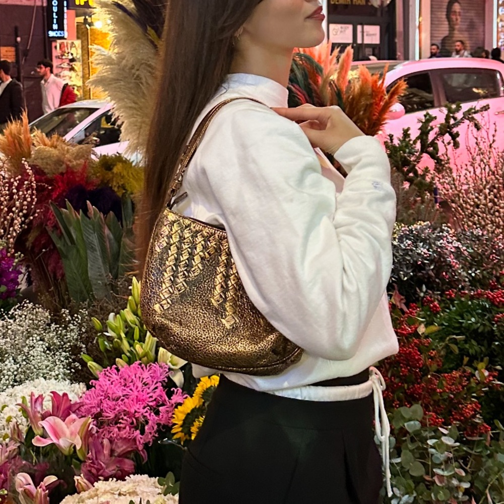 Bottega Veneta Purse Gold and Black shoulder or crossbody (SEND OFFERS)